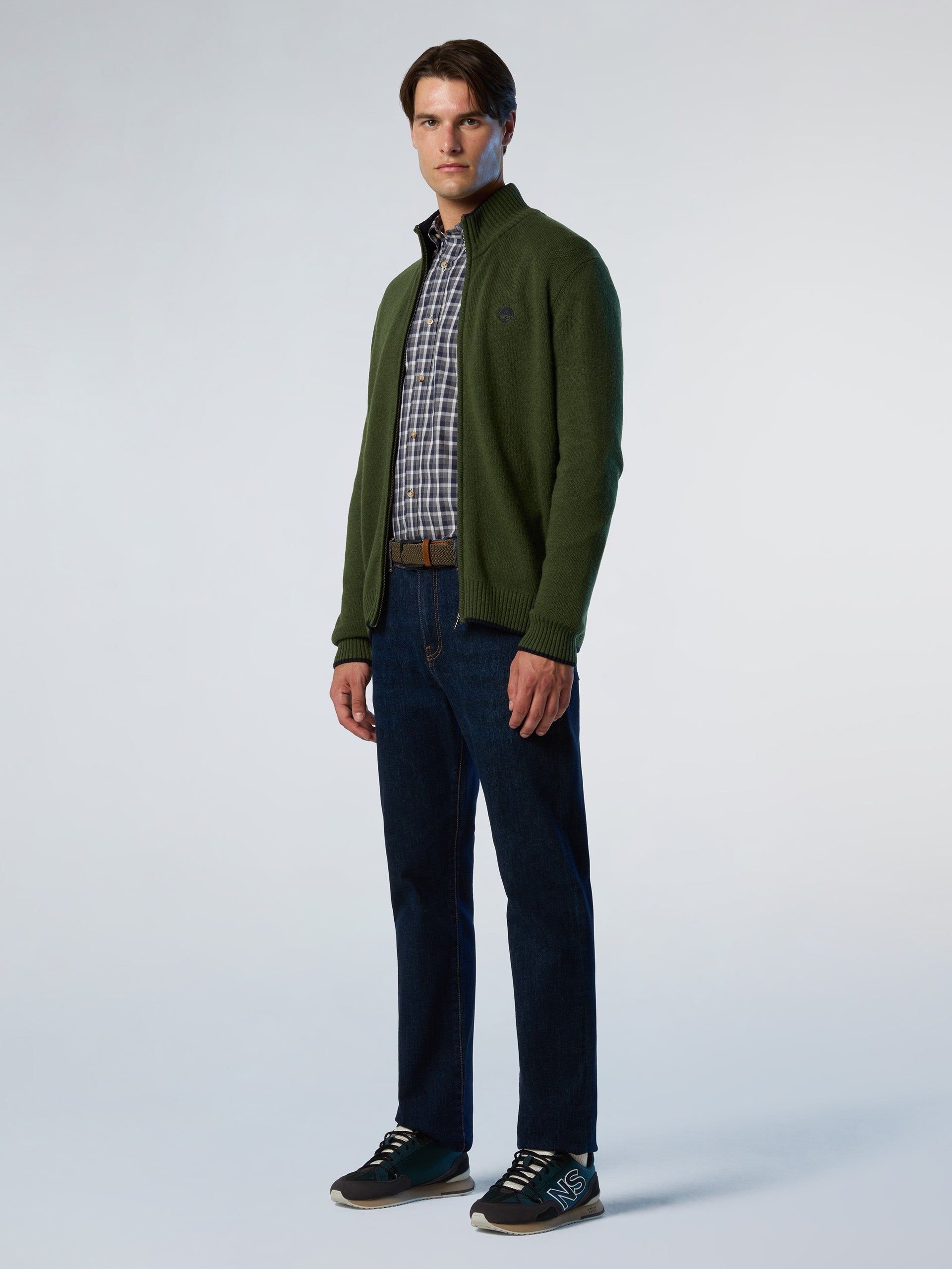 未使用 arte ダークグリーン Lサイズ ジッパーセーター Cashmere blend zip-through sweater | North Sails