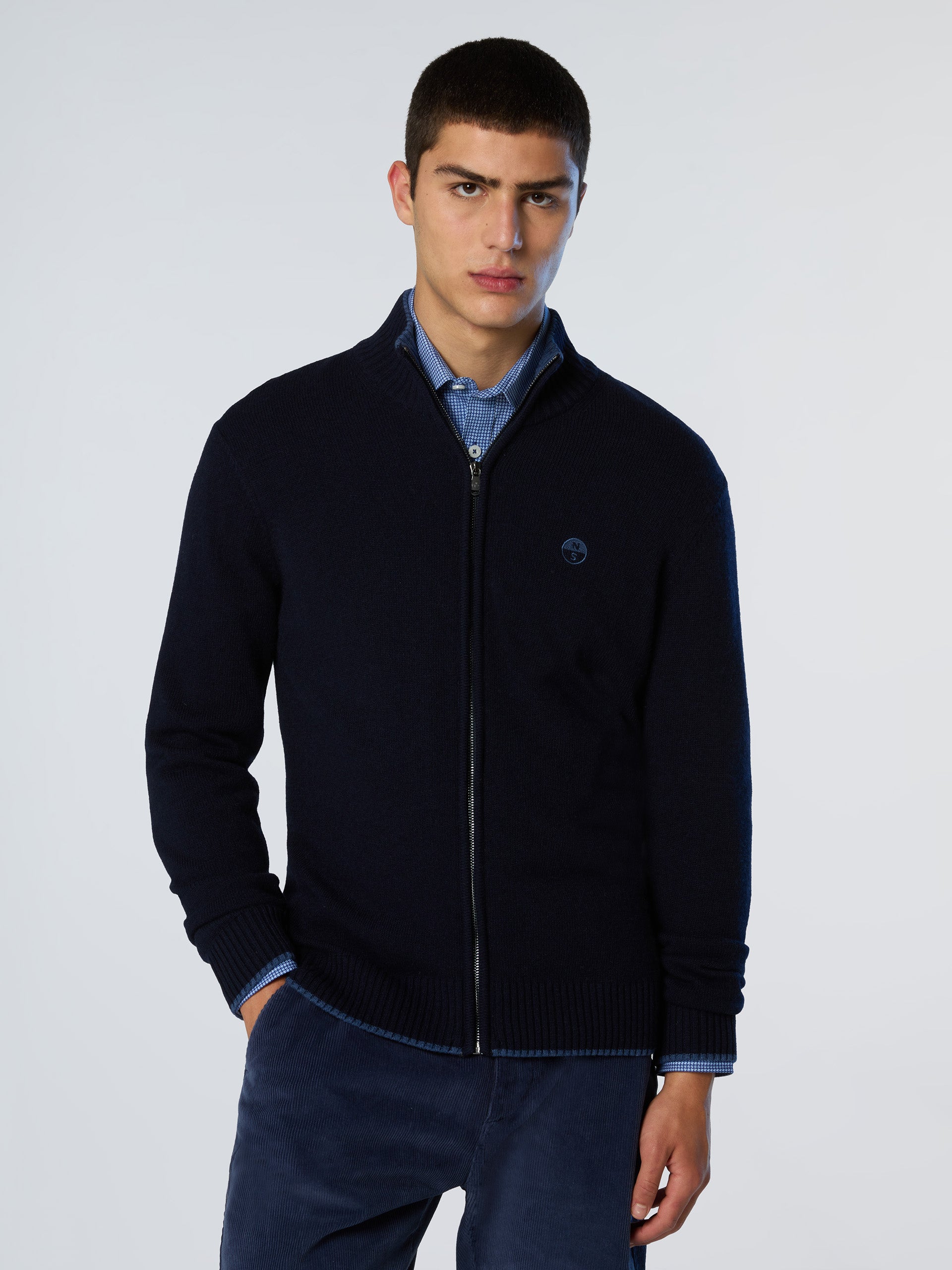 1 | Navy blue | full-zip-7gg-knitwear-699154