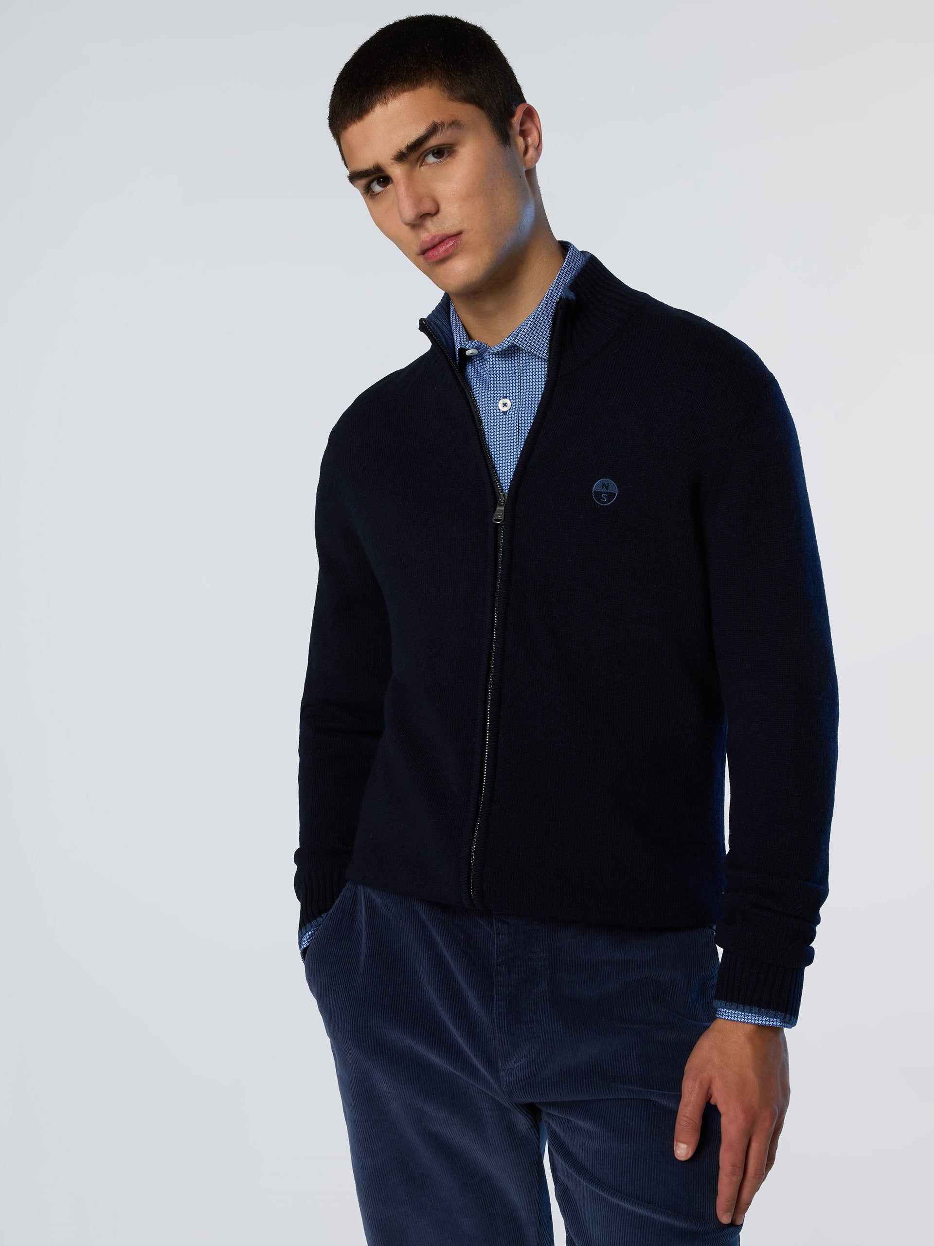2 | Navy blue | full-zip-7gg-knitwear-699154