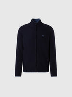 hover | Navy blue | full-zip-7gg-knitwear-699154