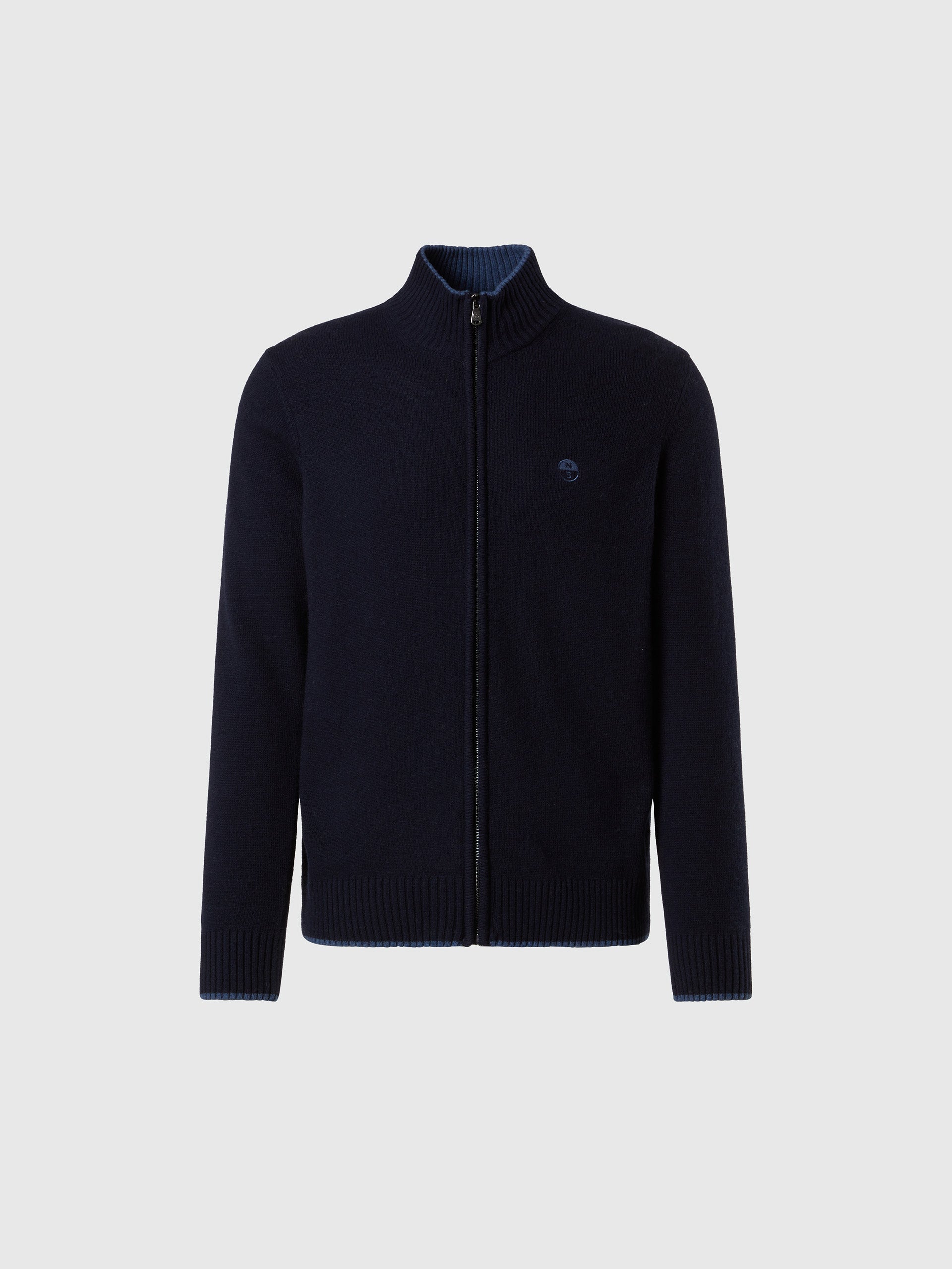hover | Navy blue | full-zip-7gg-knitwear-699154