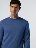 2 | China blue melange | crewneck-12gg-knitwear-699156