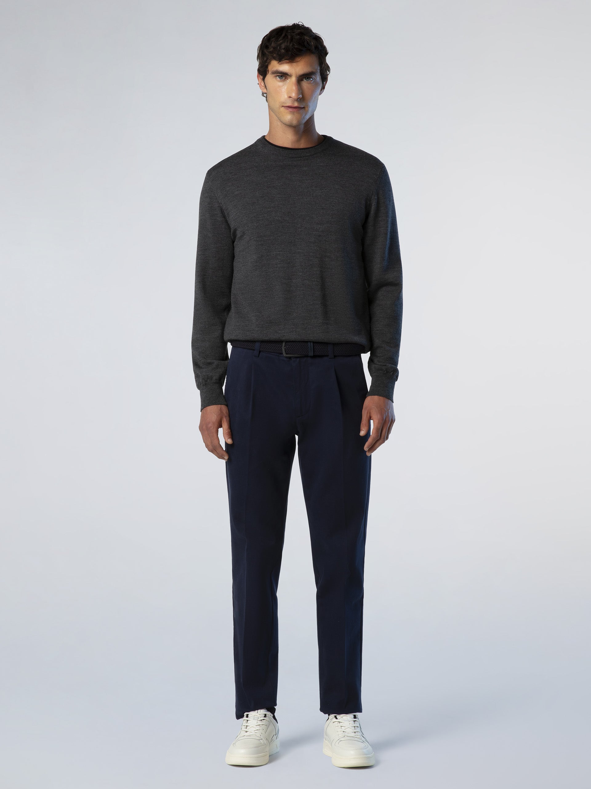 5 | Dark grey melange | crewneck-12gg-knitwear-699156