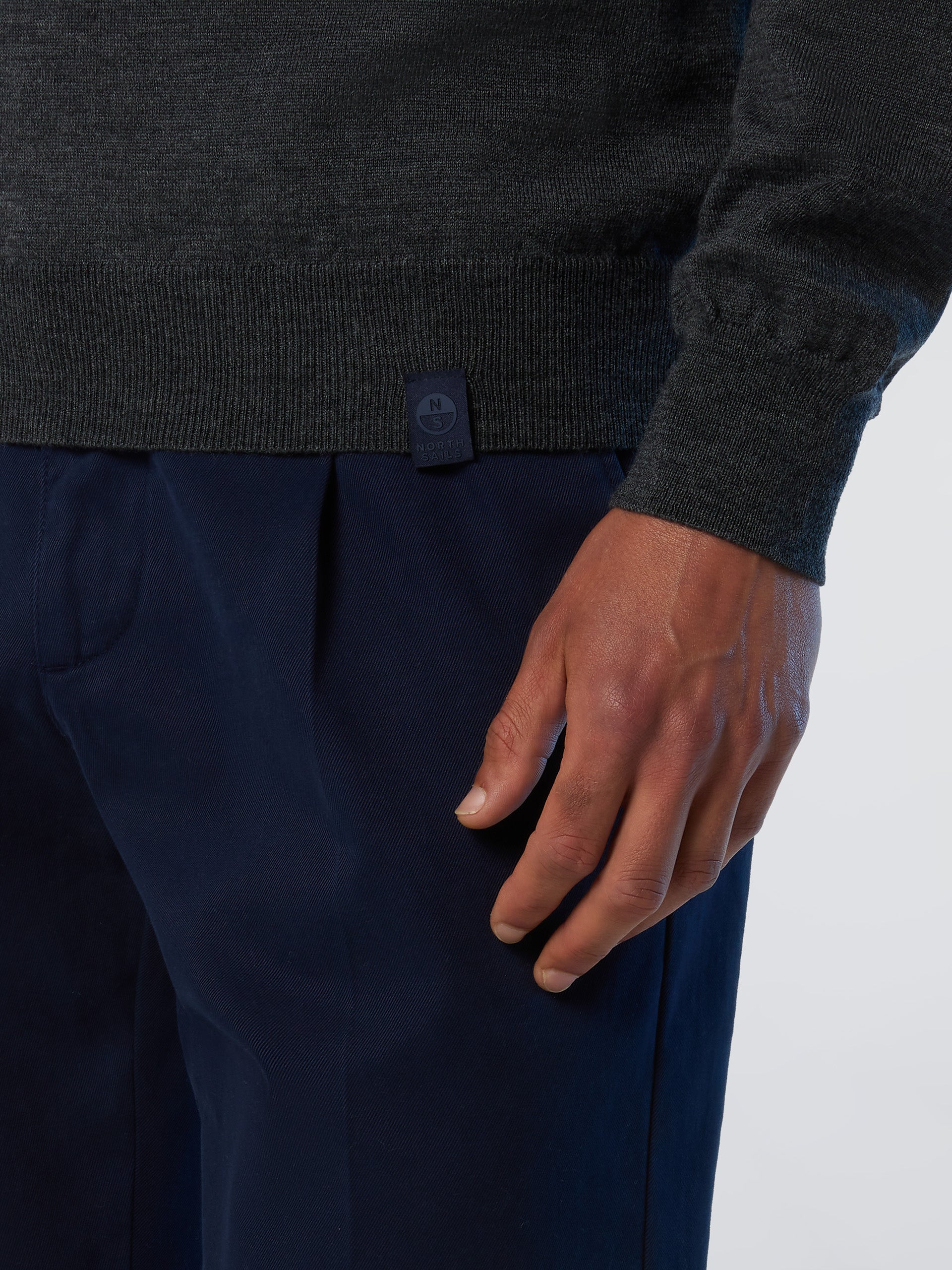 6 | Dark grey melange | crewneck-12gg-knitwear-699156