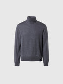 hover | Medium grey melange | turtle-neck-12gg-knitwear-699157