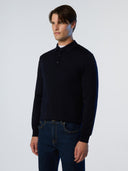 1 | Navy blue | polo-neck-ls-12gg-knitwear-699158