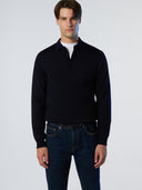 2 | Navy blue | polo-neck-ls-12gg-knitwear-699158