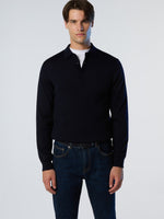 2 | Navy blue | polo-neck-ls-12gg-knitwear-699158