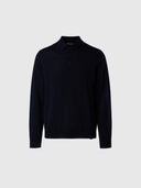 hover | Navy blue | polo-neck-ls-12gg-knitwear-699158