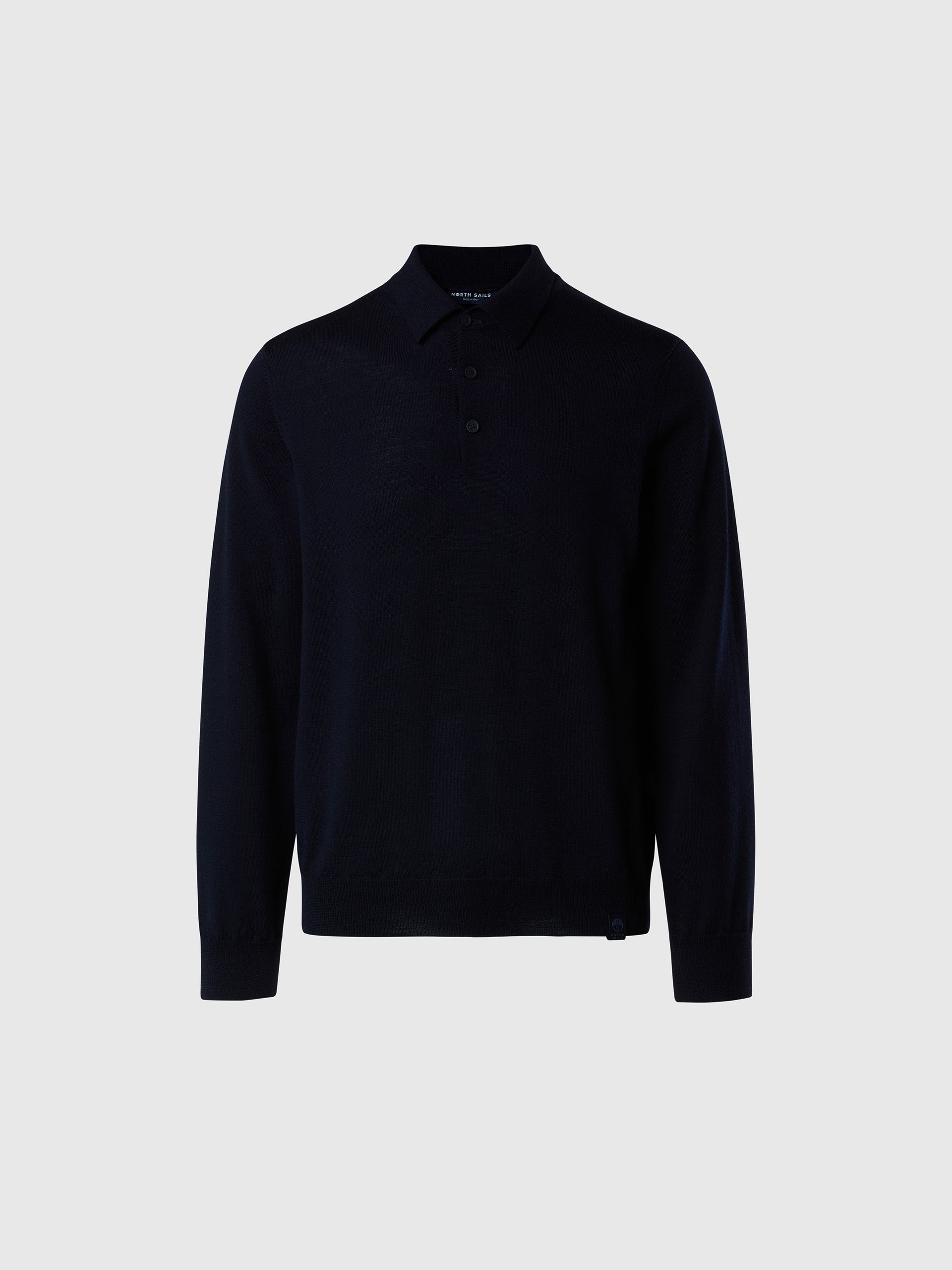 hover | Navy blue | polo-neck-ls-12gg-knitwear-699158