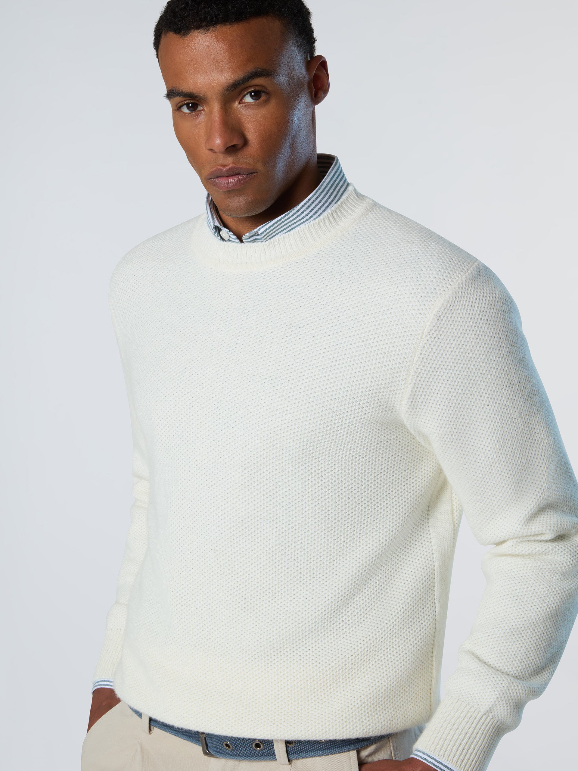 Honeycomb crew-neck sweater | North Sails
