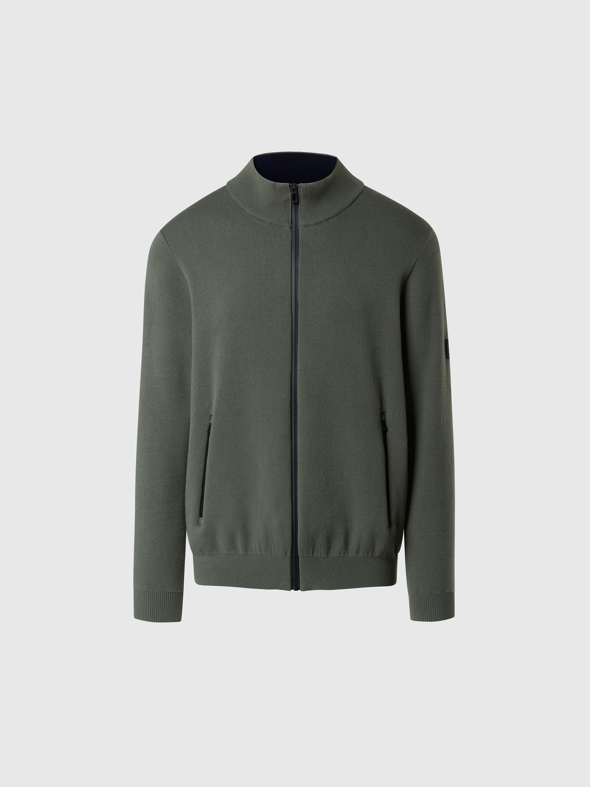 hover | City grey | full-zip-12gg-knitwear-699170