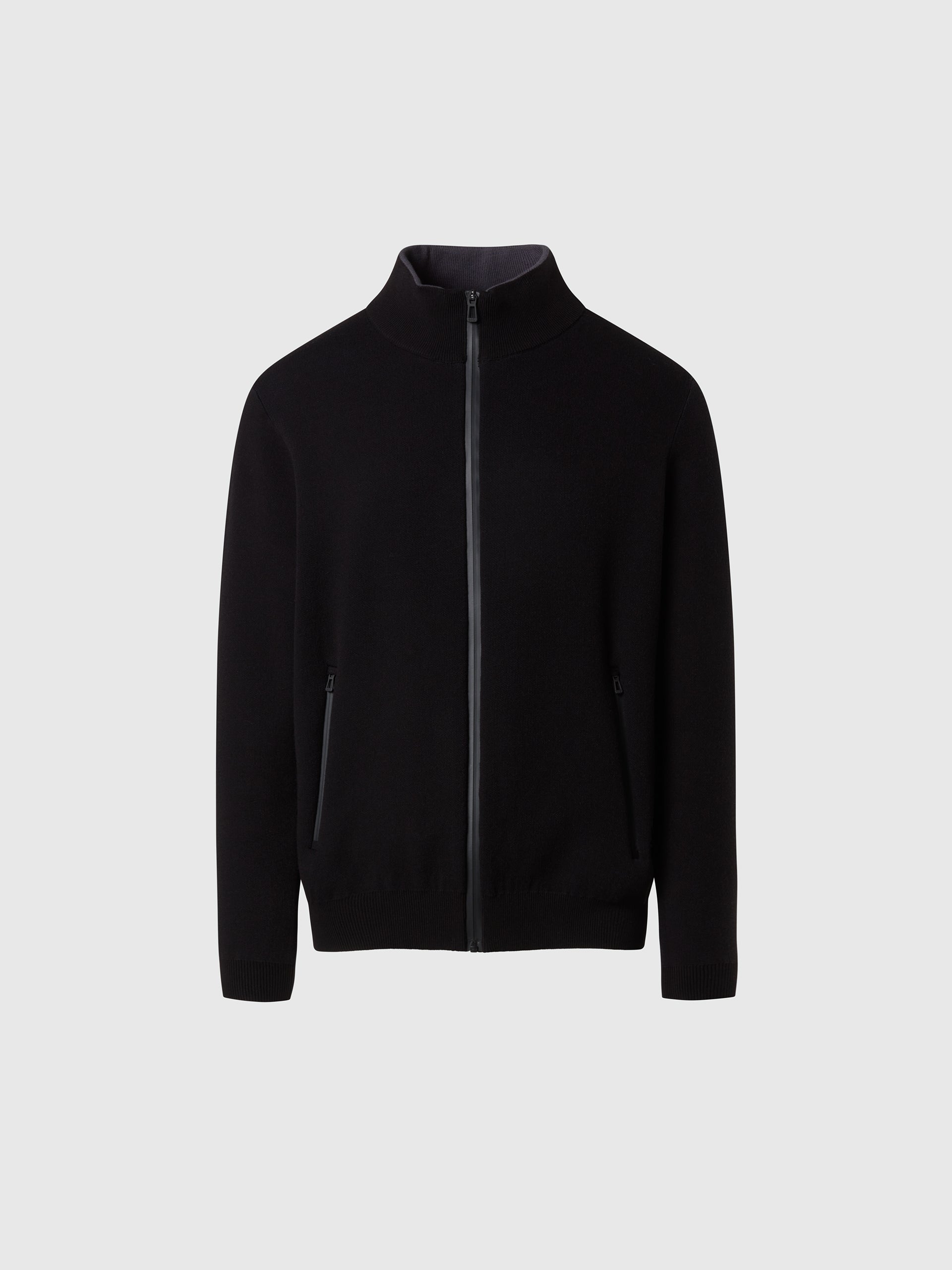 hover | Black | full-zip-12gg-knitwear-699170