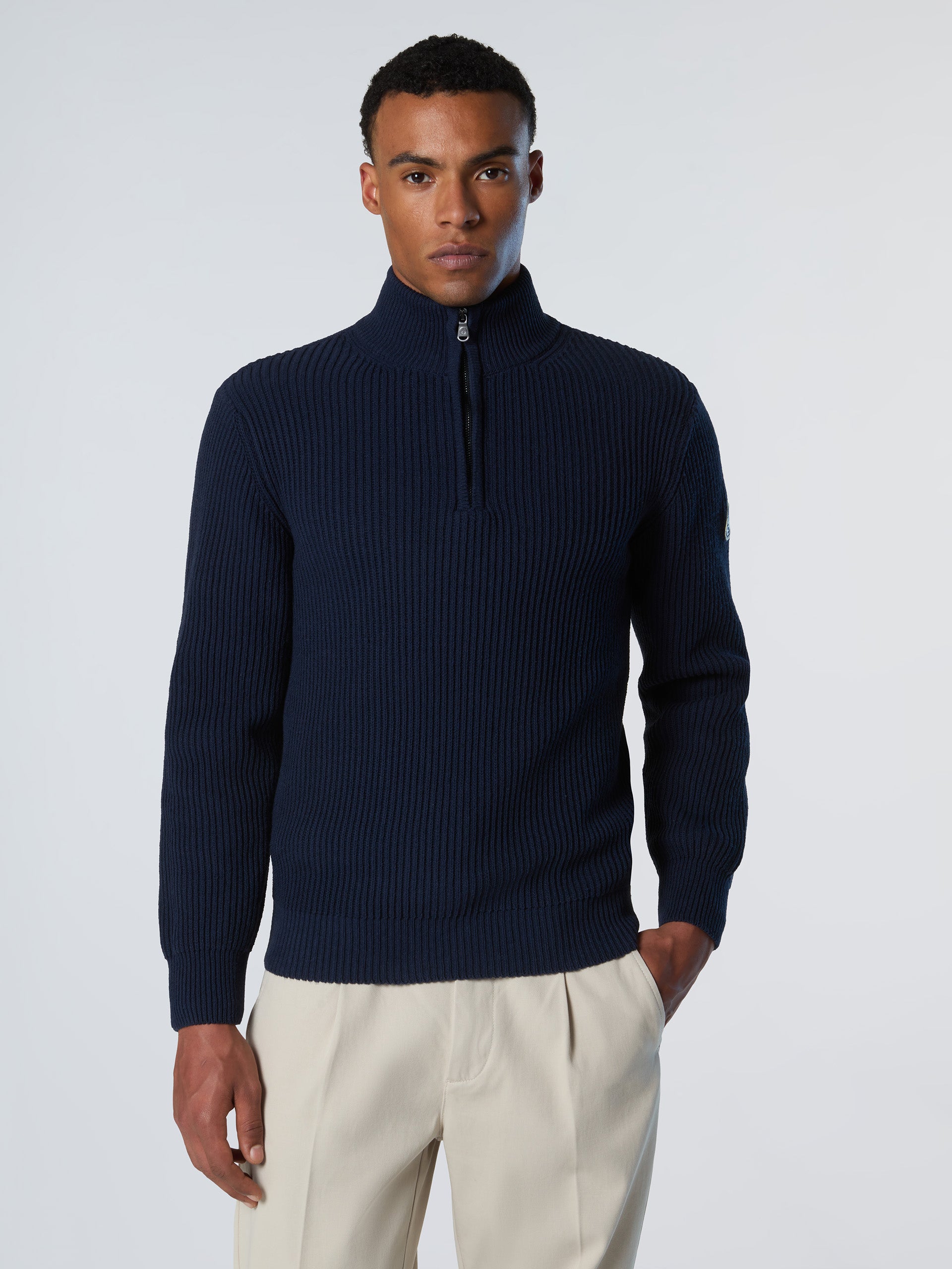 1 | Navy blue | half-zip-5gg-knitwear-699179