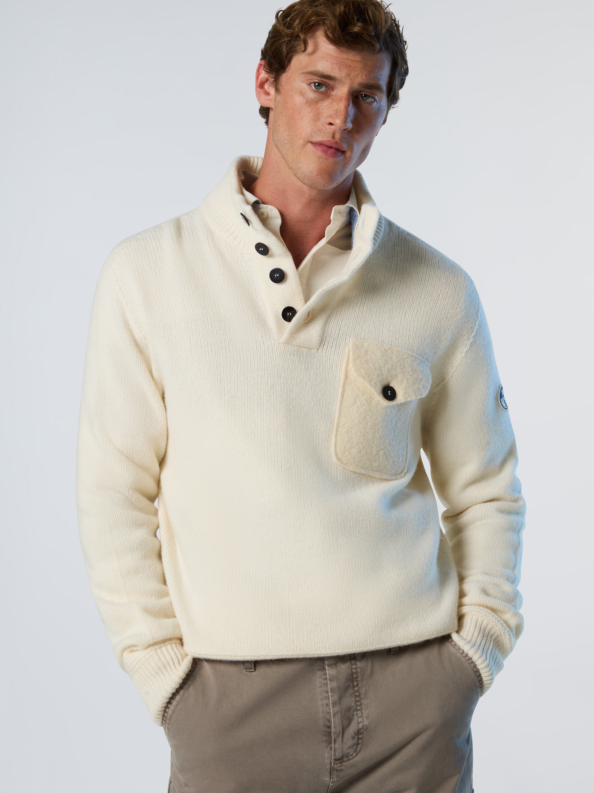 Archive button-front sweater | North Sails