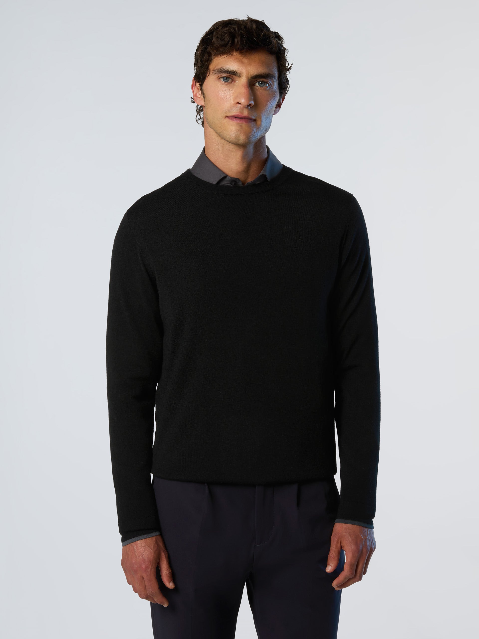 1 | Black | crewneck-14gg-knitwear-699218