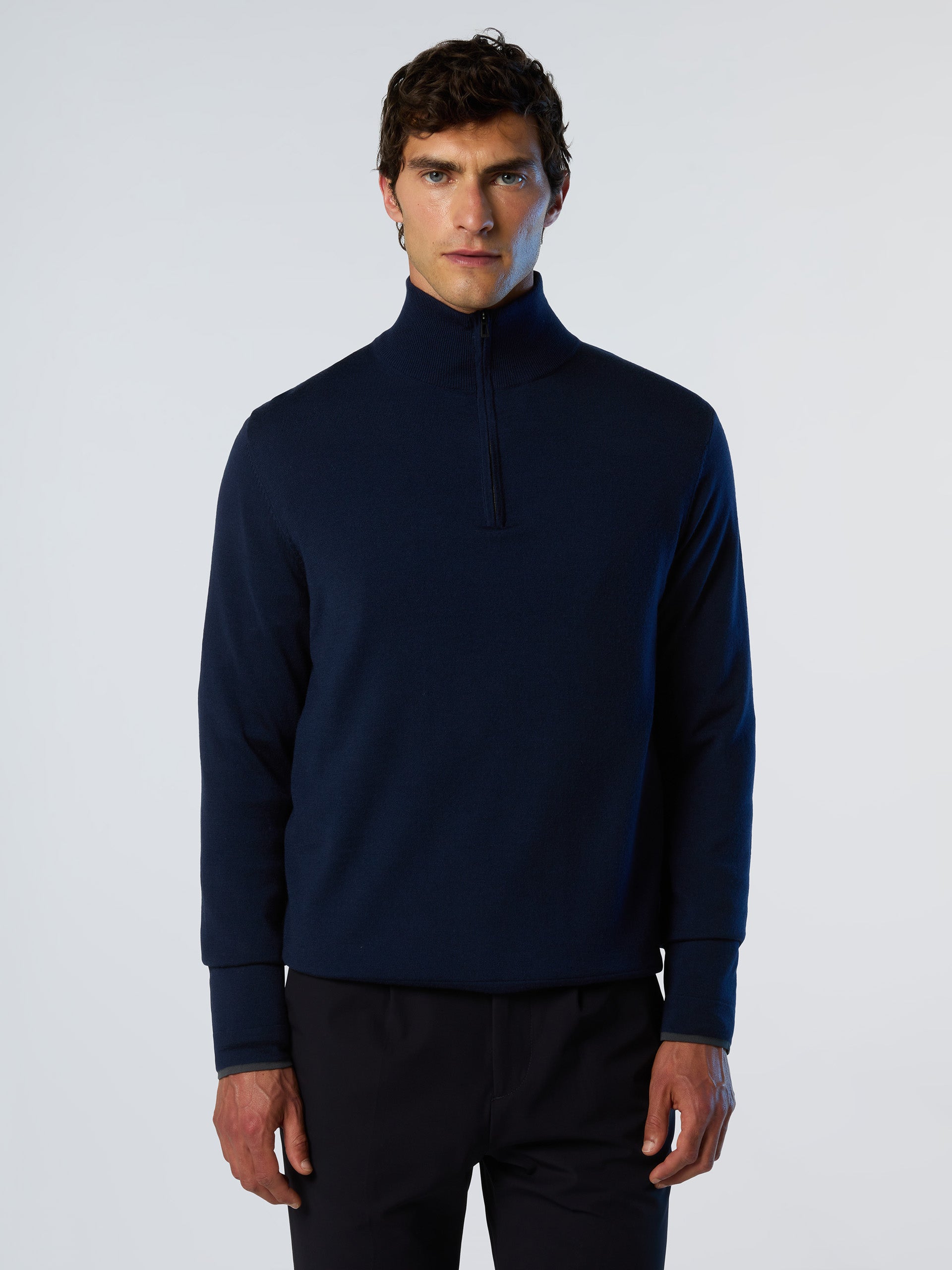 1 | Navy blue | half-zip-14gg-knitwear-699219