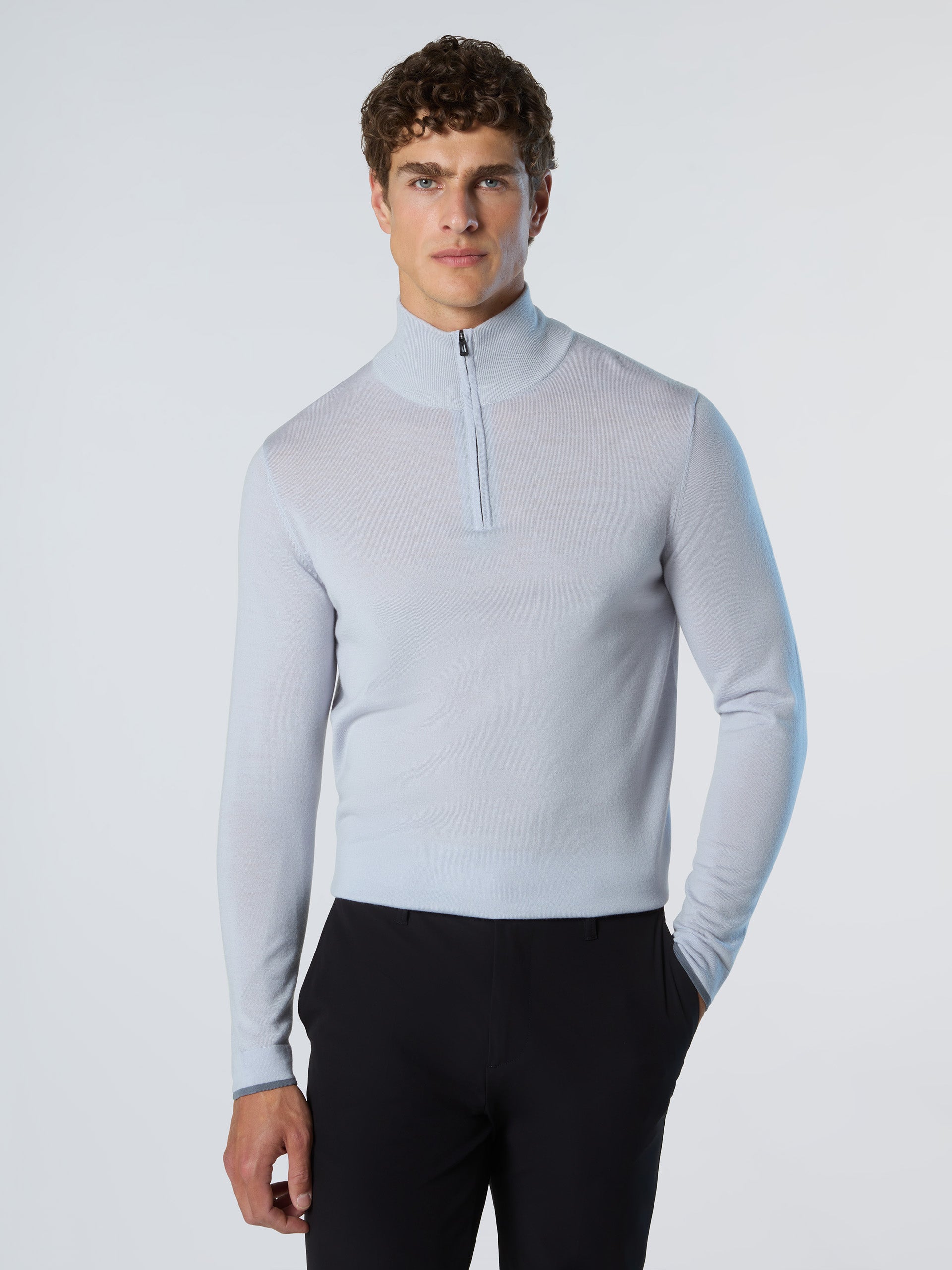 1 | Micro chip grey | half-zip-14gg-knitwear-699219