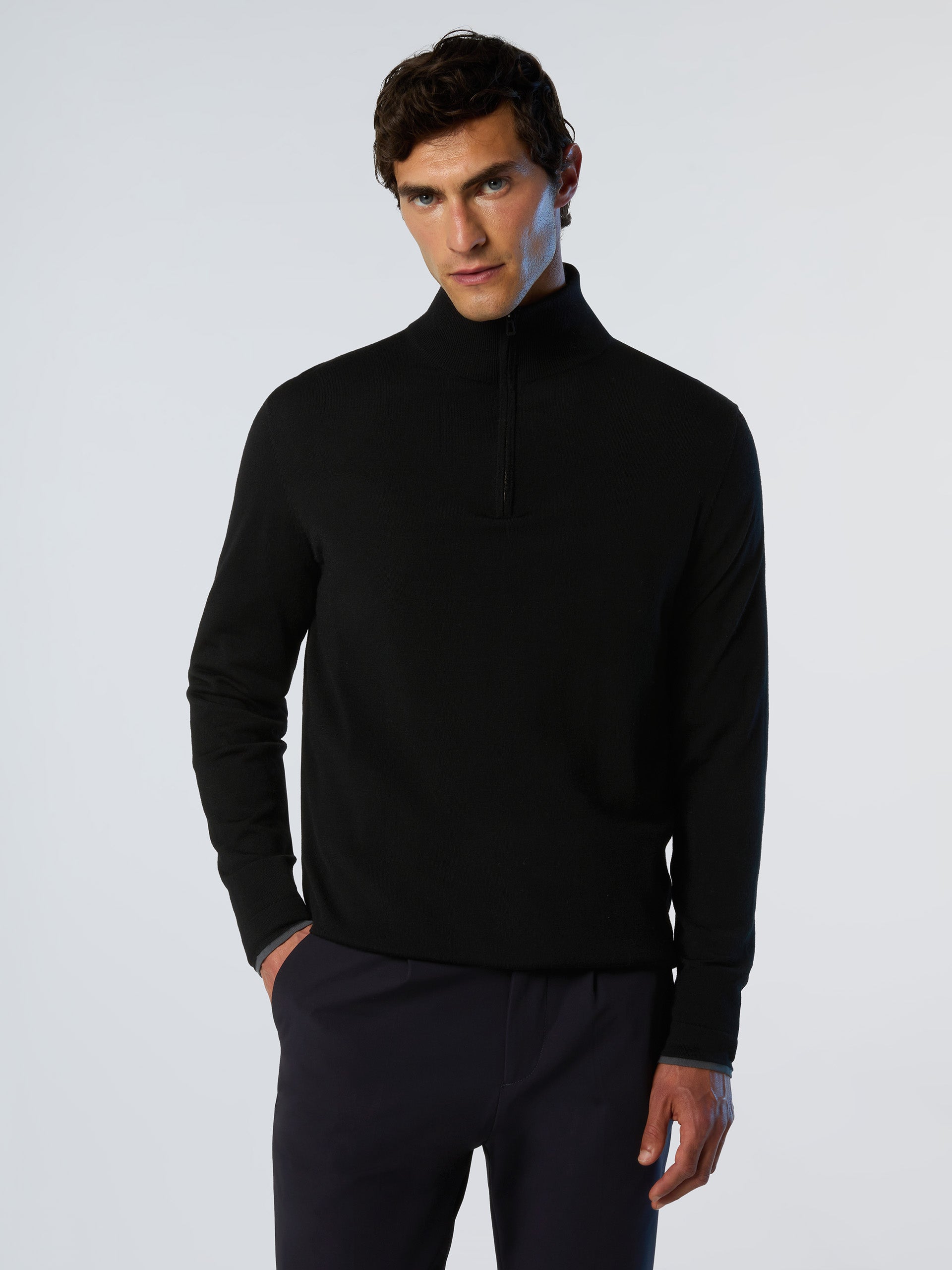 1 | Black | half-zip-14gg-knitwear-699219