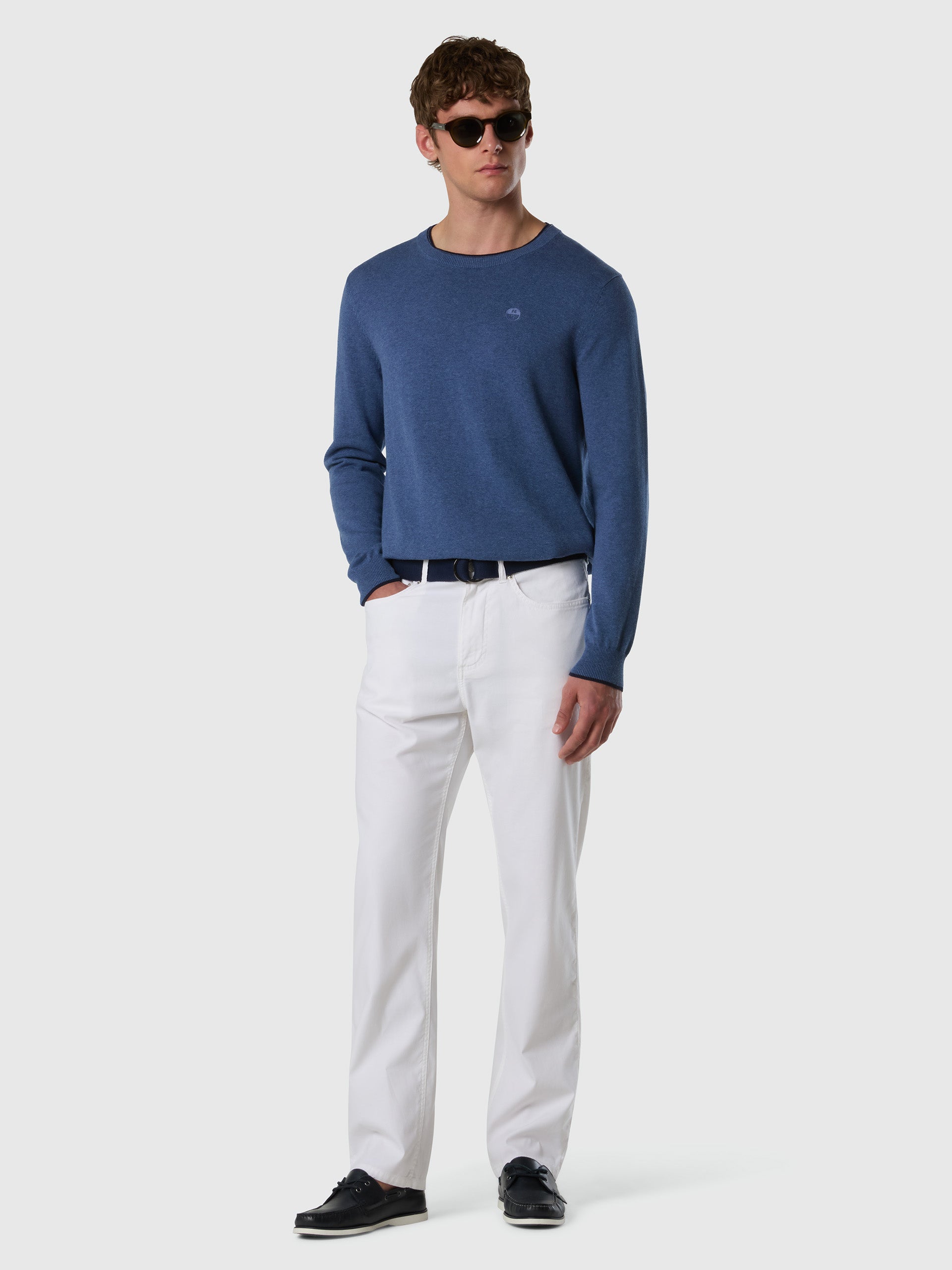 5 | Denim blue melange | crewneck-12-gg-sweatshirt-699227