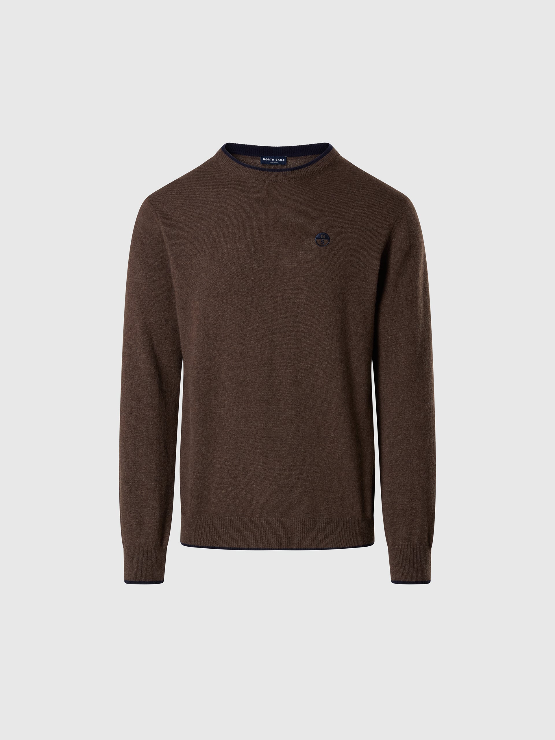 hover | Walnut melange | crew-neck12gg-knitwear-699486