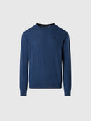 hover | China blue melange | crew-neck12gg-knitwear-699486