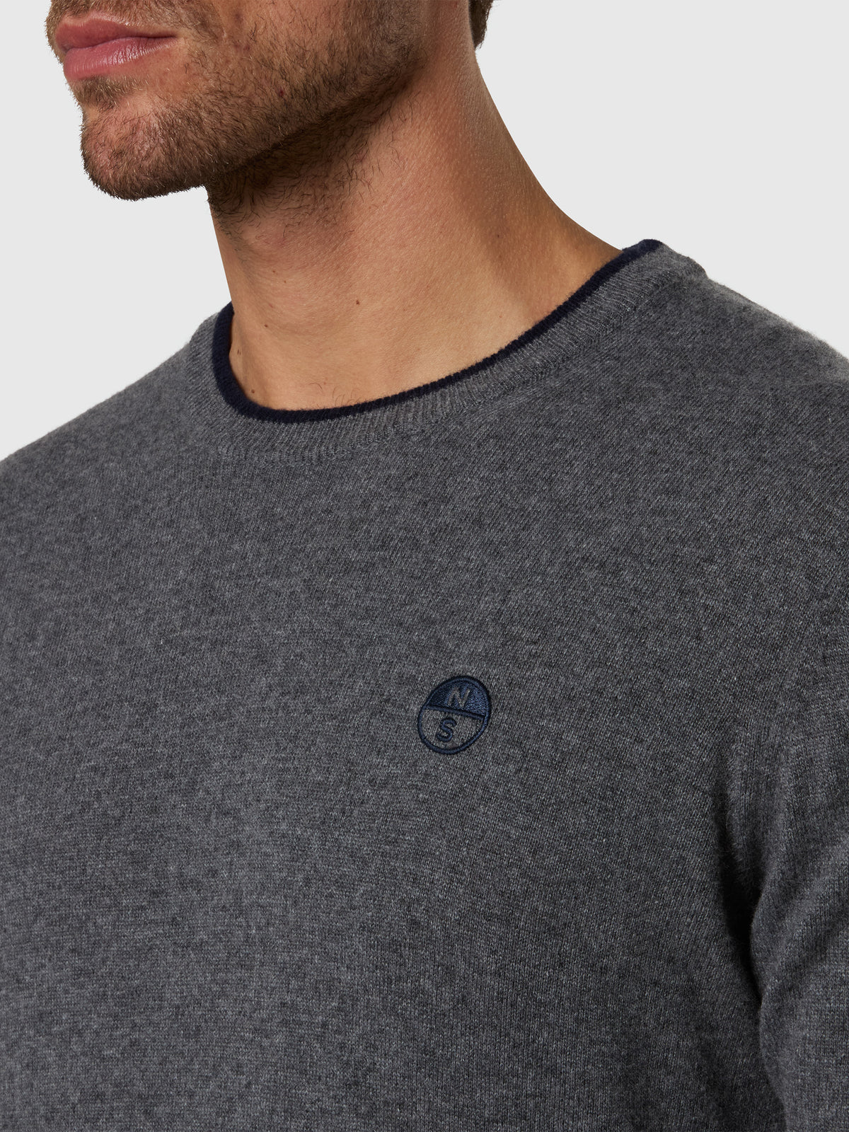6 | Medium grey melange | crew-neck12gg-knitwear-699486