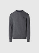 hover | Medium grey melange | crew-neck12gg-knitwear-699486