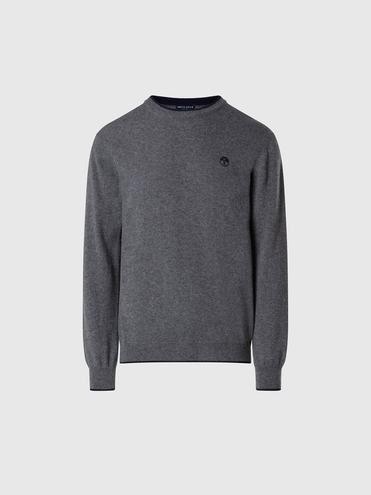 hover | Medium grey melange | crew-neck12gg-knitwear-699486