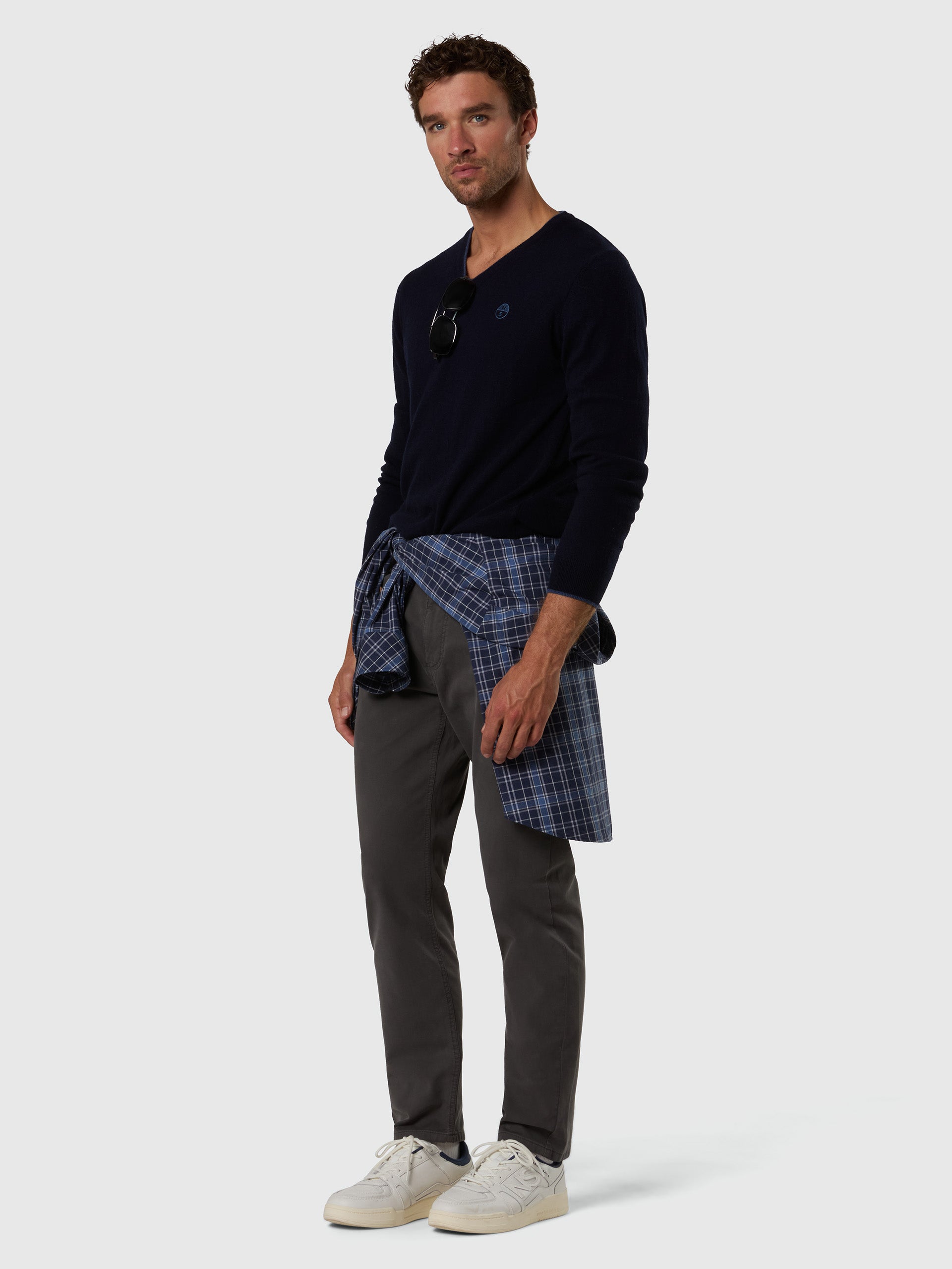 5 | Navy blue | v-neck12gg-knitwear-699487