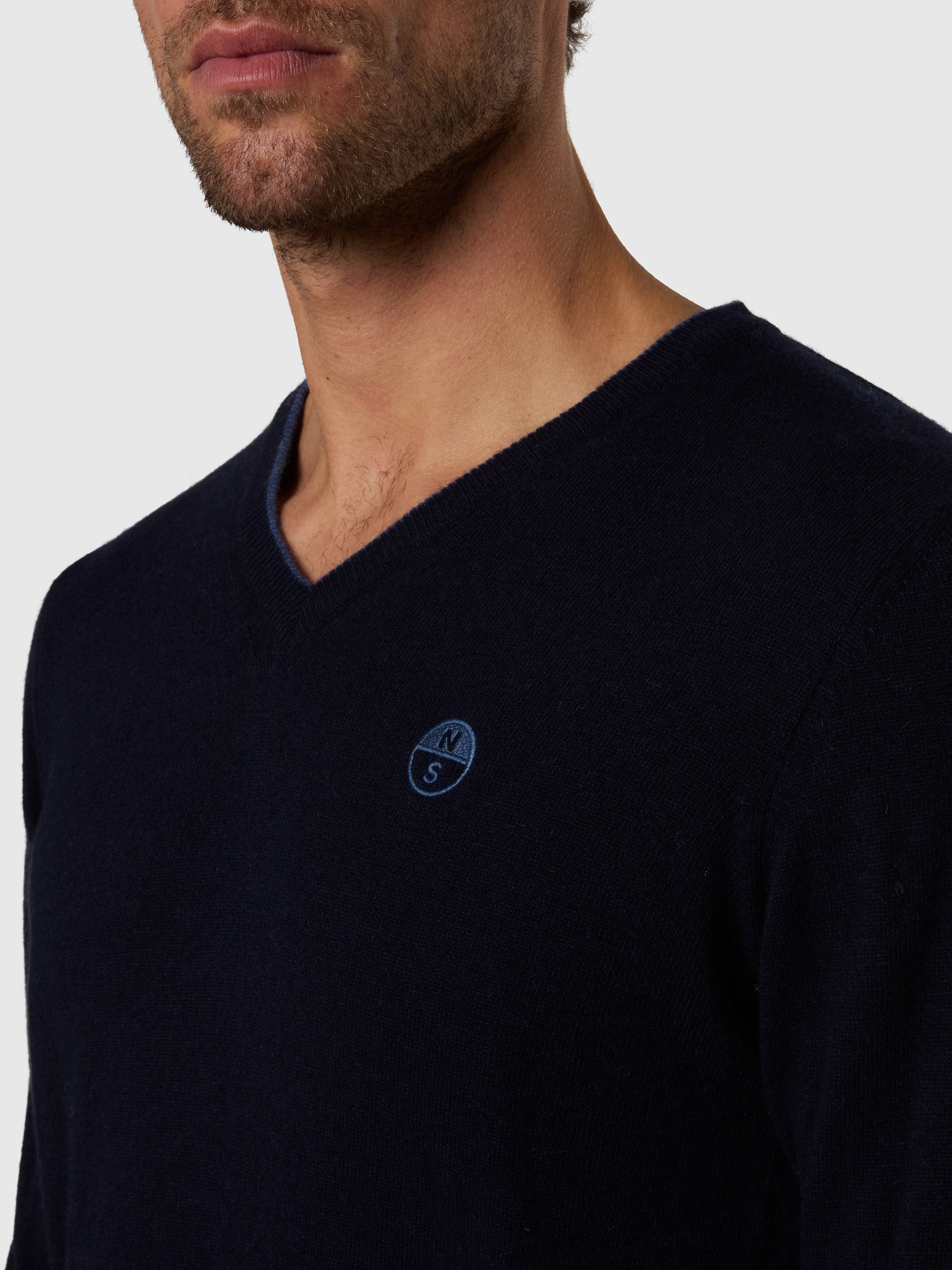 6 | Navy blue | v-neck12gg-knitwear-699487