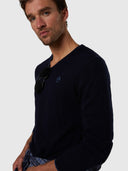 2 | Navy blue | v-neck12gg-knitwear-699487