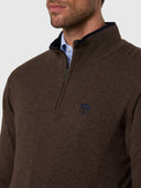 6 | Walnut melange | half-zip--12gg-knitwear-699490