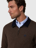 2 | Walnut melange | half-zip--12gg-knitwear-699490