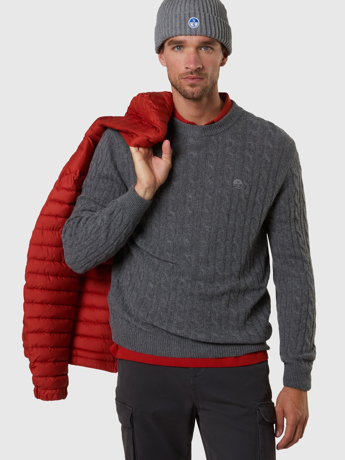 2 | Medium grey melange | crewneck-7gg-knitwear-699491