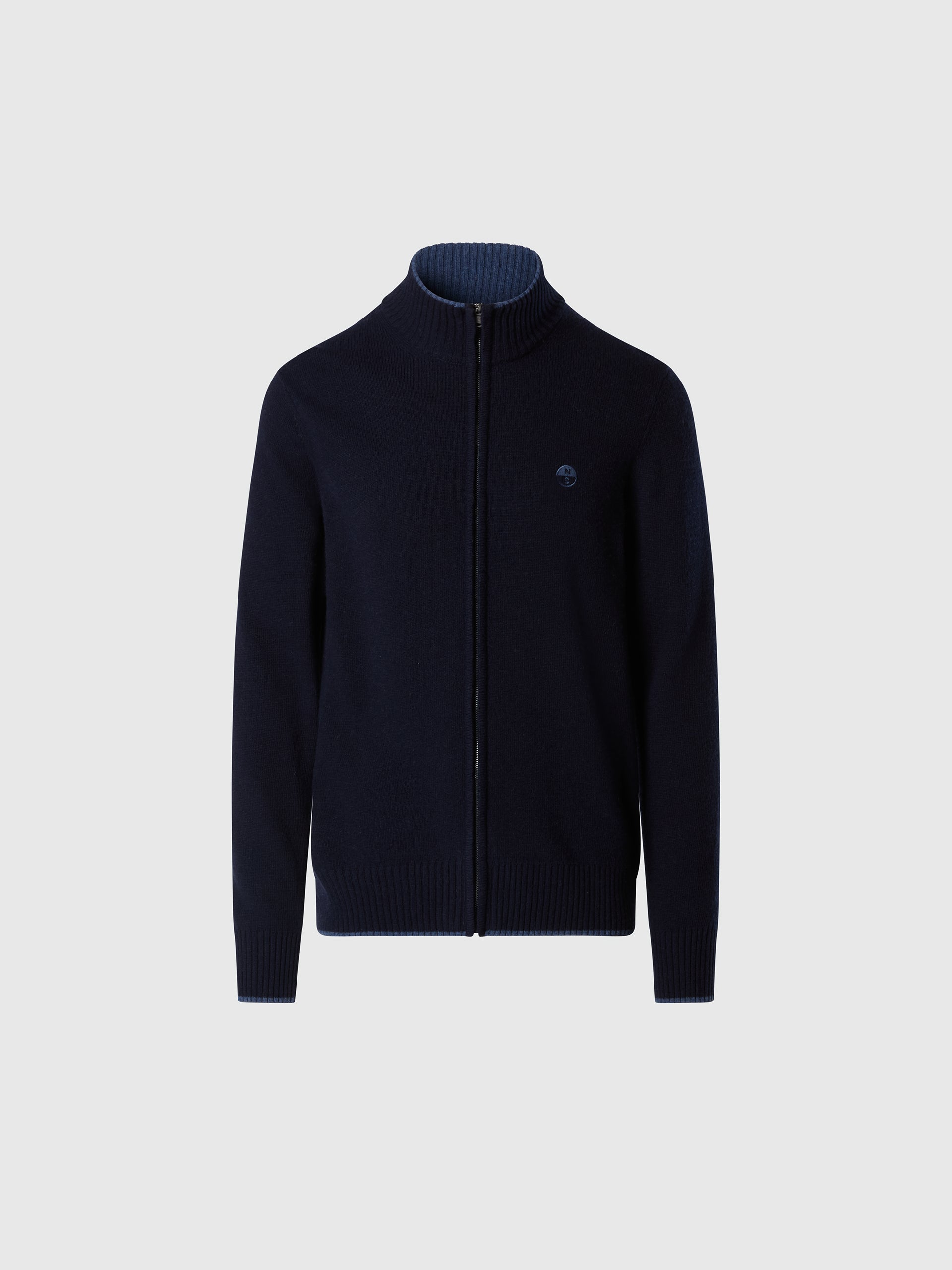 hover | Navy blue | full-zip-7gg-knitwear-699528