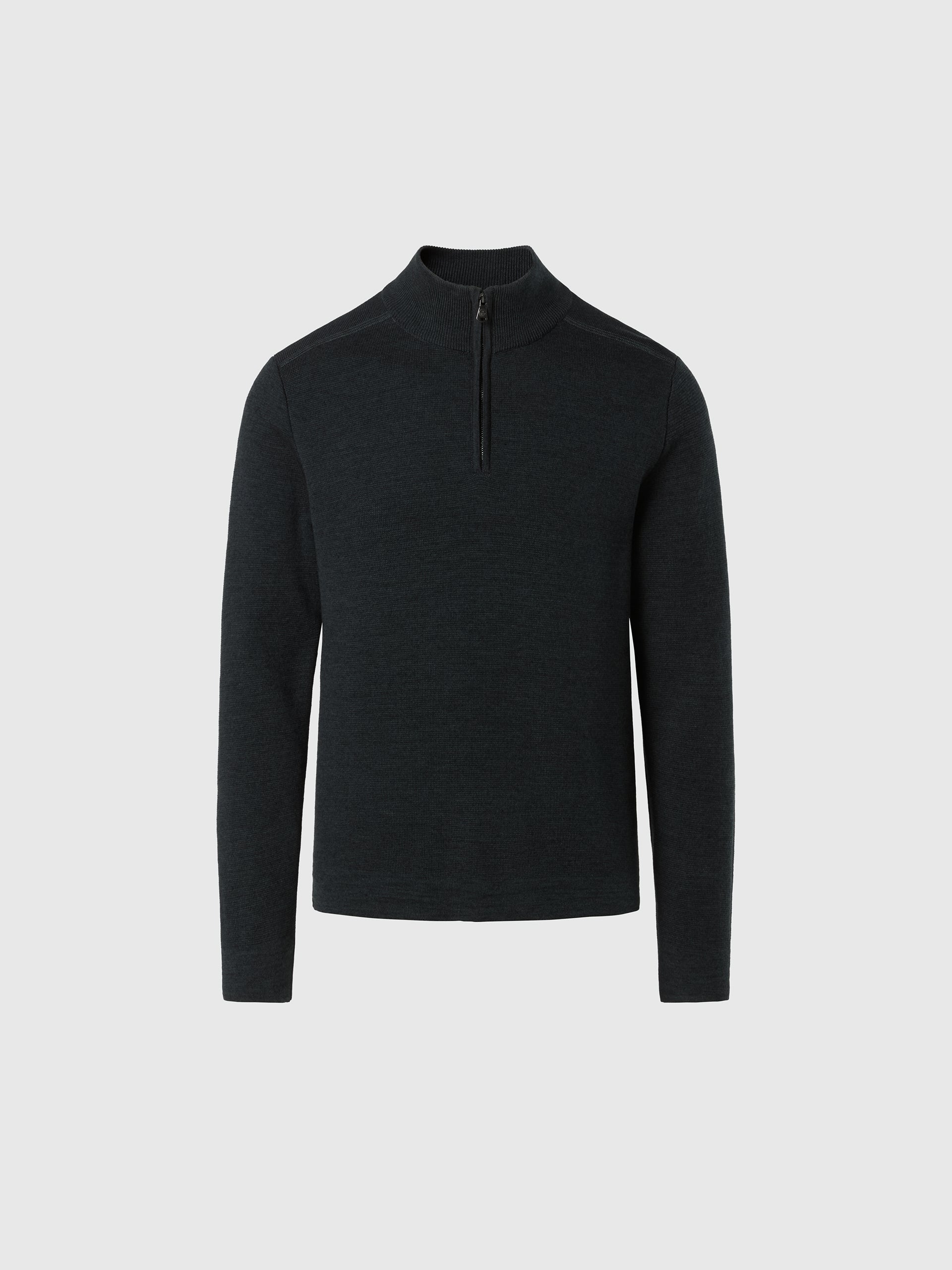 hover | Dark grey melange | half-zip-12gg-knitwear-699601