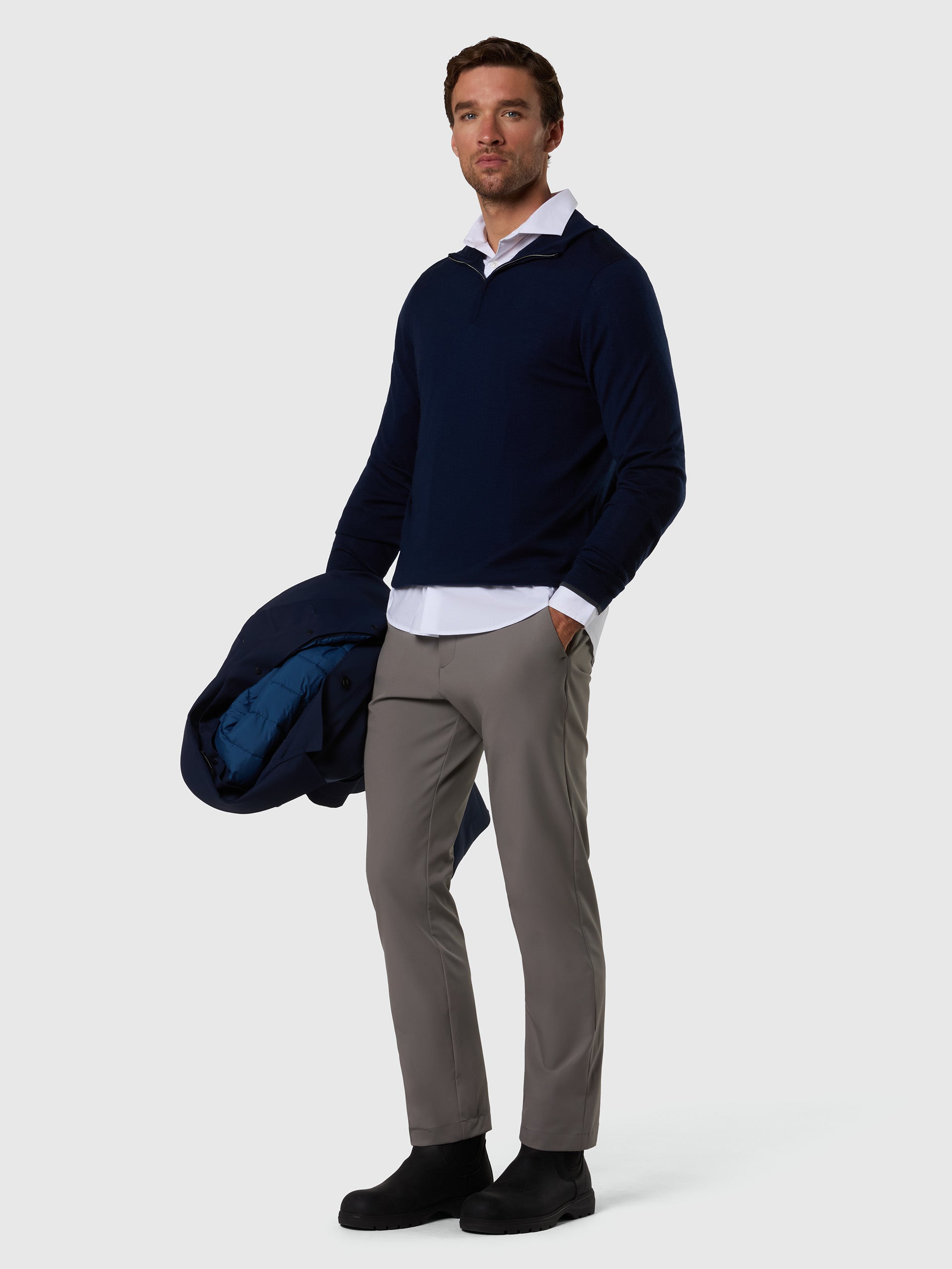 5 | Navy blue | half-zip-14gg-knitwear-699606