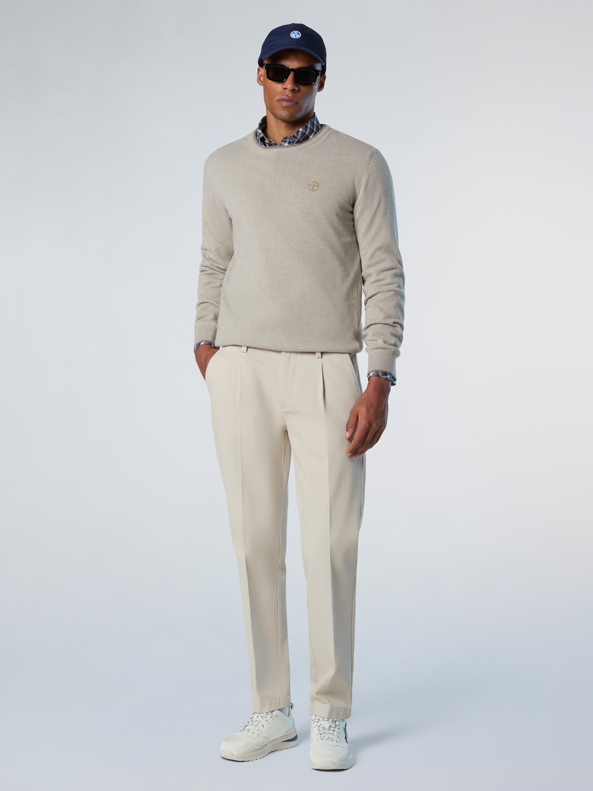 Crew-neck sweater with embroidered logo | North Sails