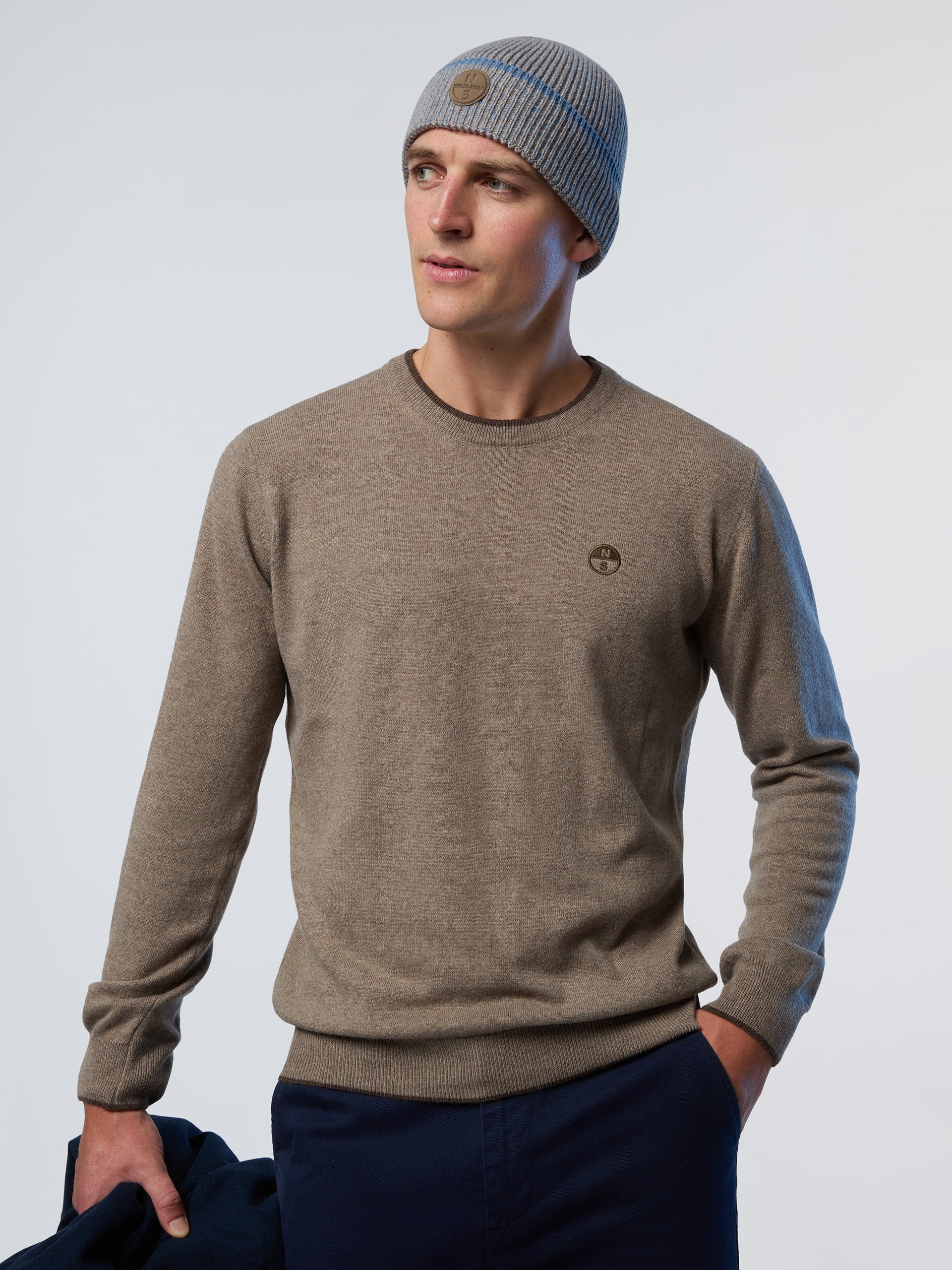2 | Fossil melange | crewneck-12gg-knitwear-699775