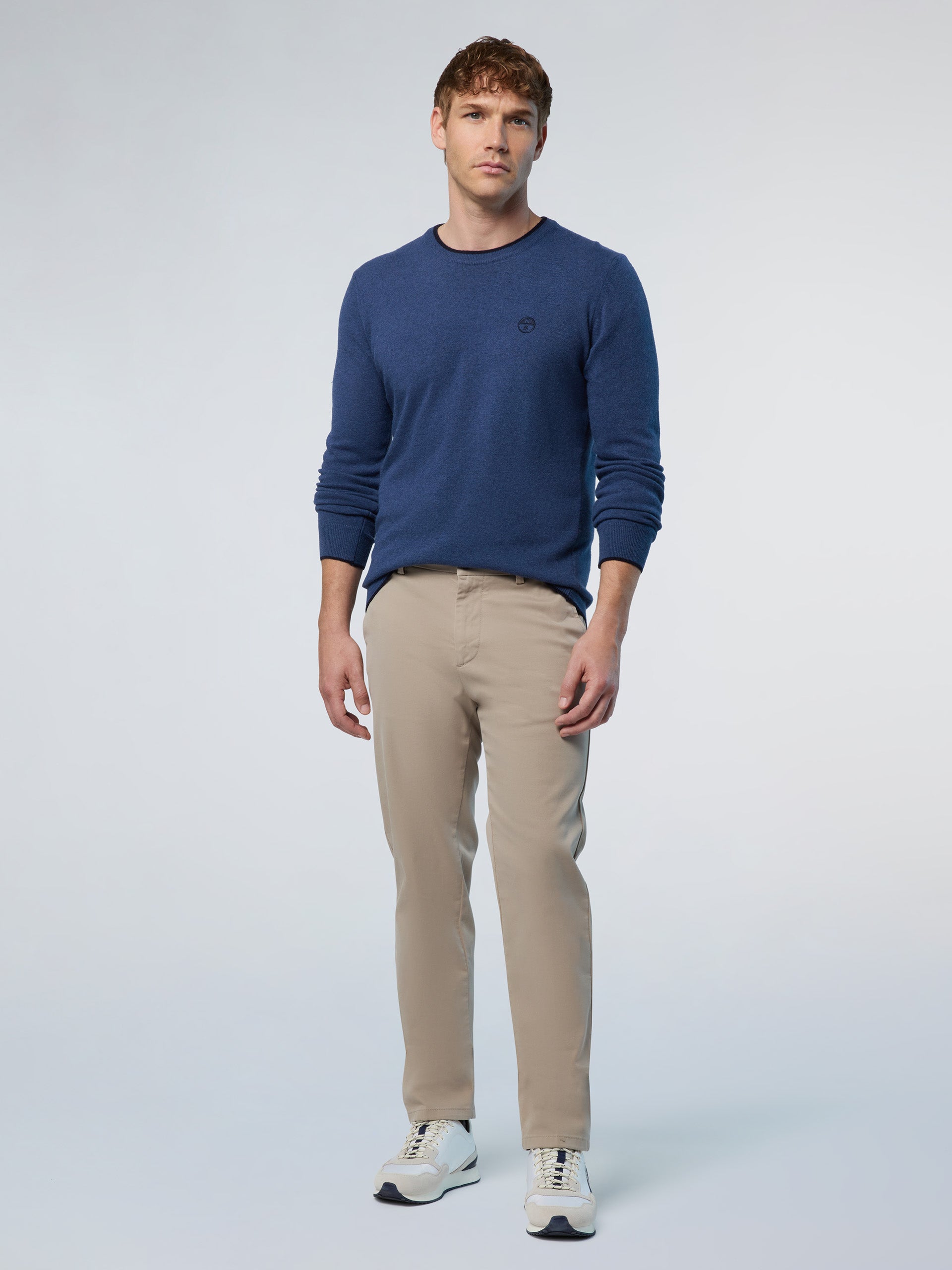 5 | China blue melange | crewneck-12gg-knitwear-699775-1