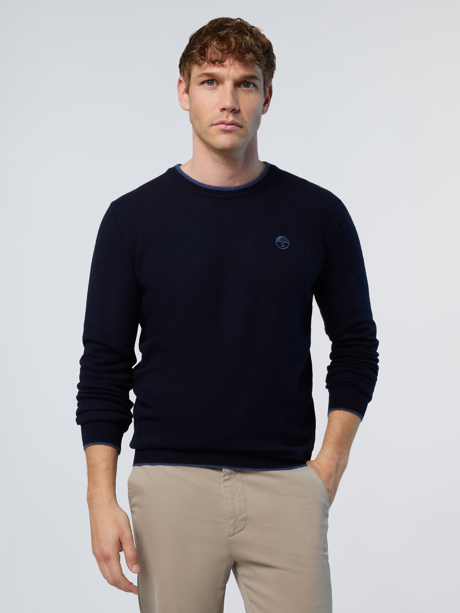 2 | Navy blue | crewneck-12gg-knitwear-699775-1