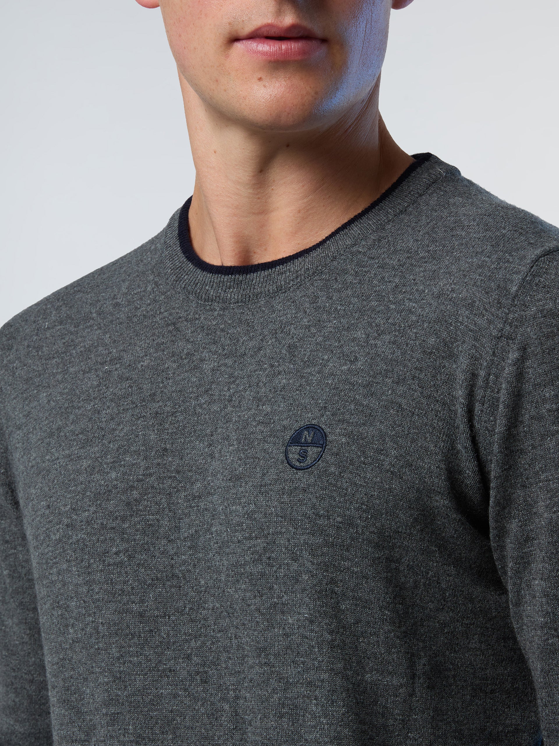 6 | Medium grey melange | crewneck-12gg-knitwear-699775-1