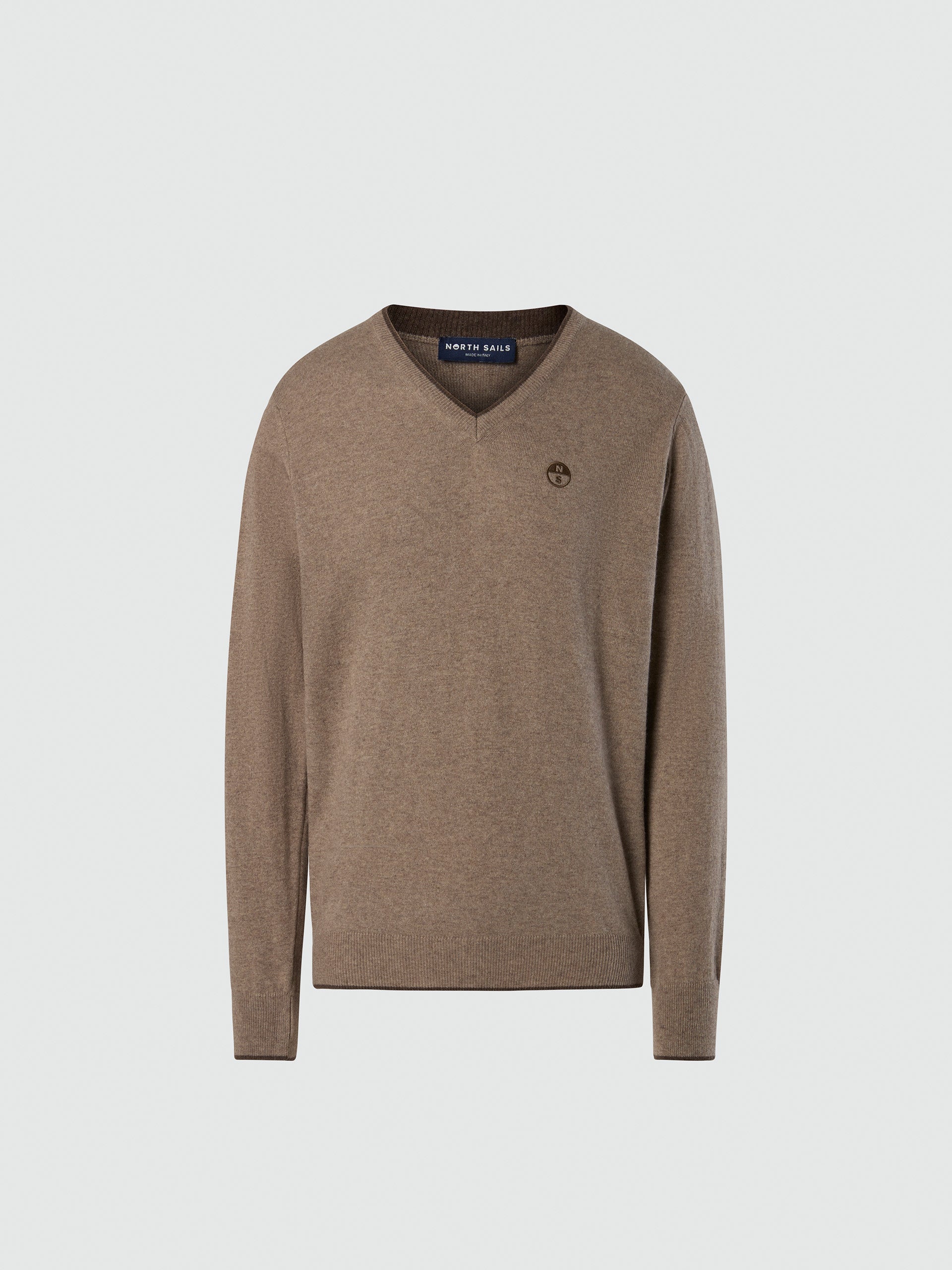 hover | Fossil melange | v-neck-12-gg-knitwear-699776-1