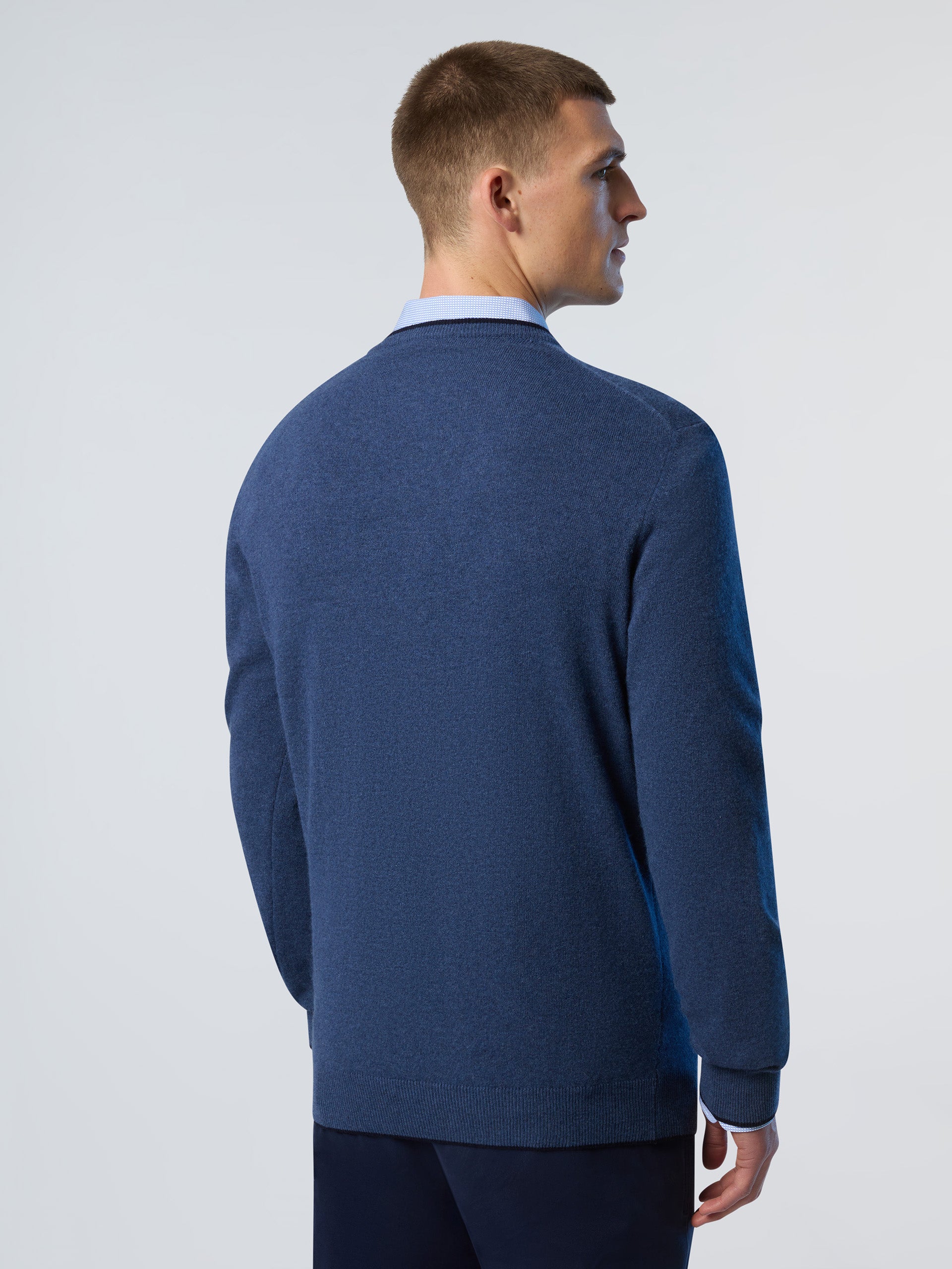 4 | China blue melange | v-neck-12-gg-knitwear-699776-1