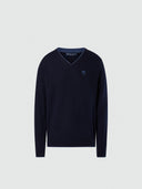 hover | Navy blue | v-neck-12-gg-knitwear-699776-1