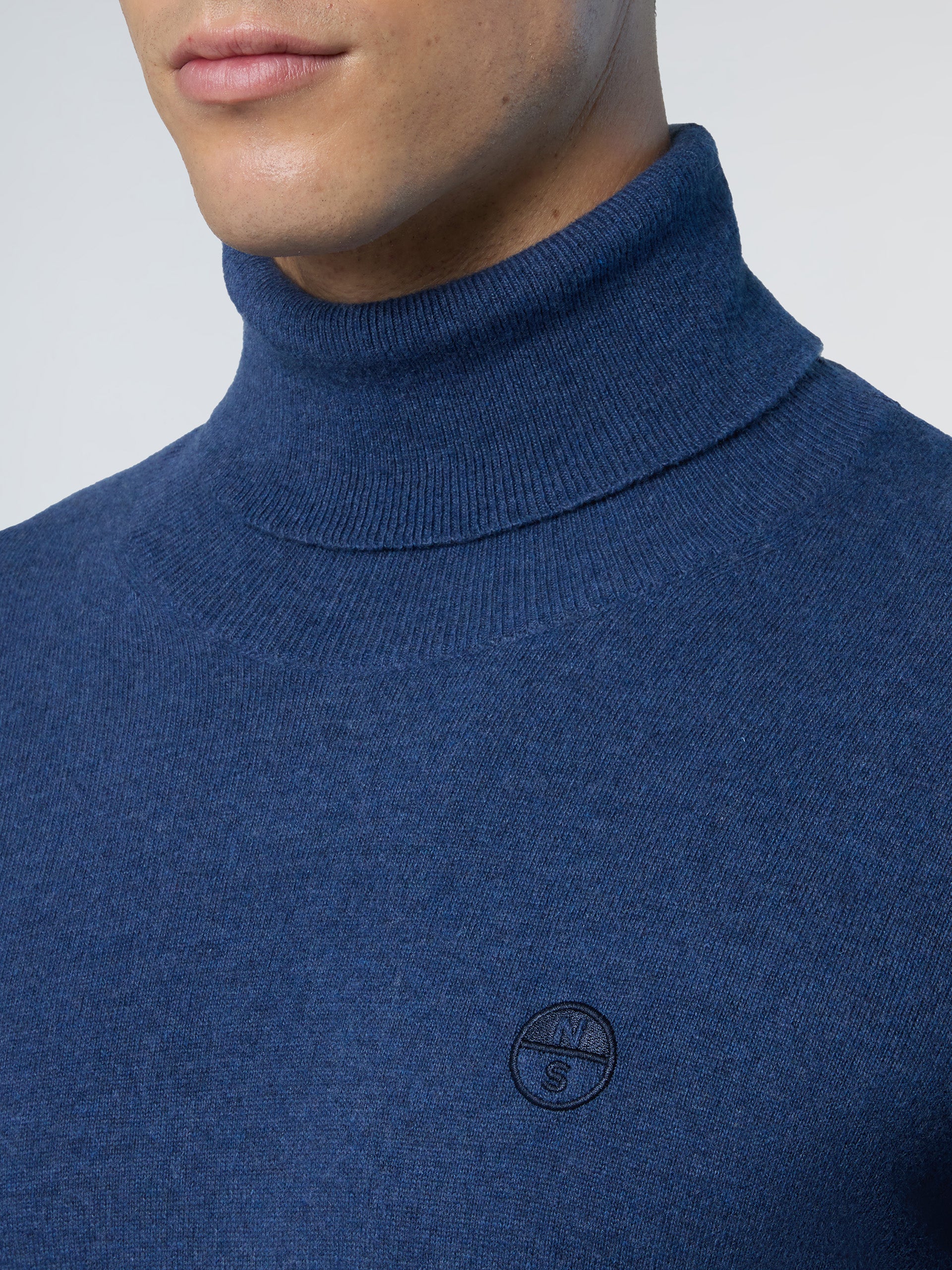 6 | China blue melange | turtle-neck-12gg-knitwear-699777