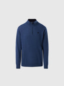 hover | China blue melange | half-zip-12gg-knitwear-699778
