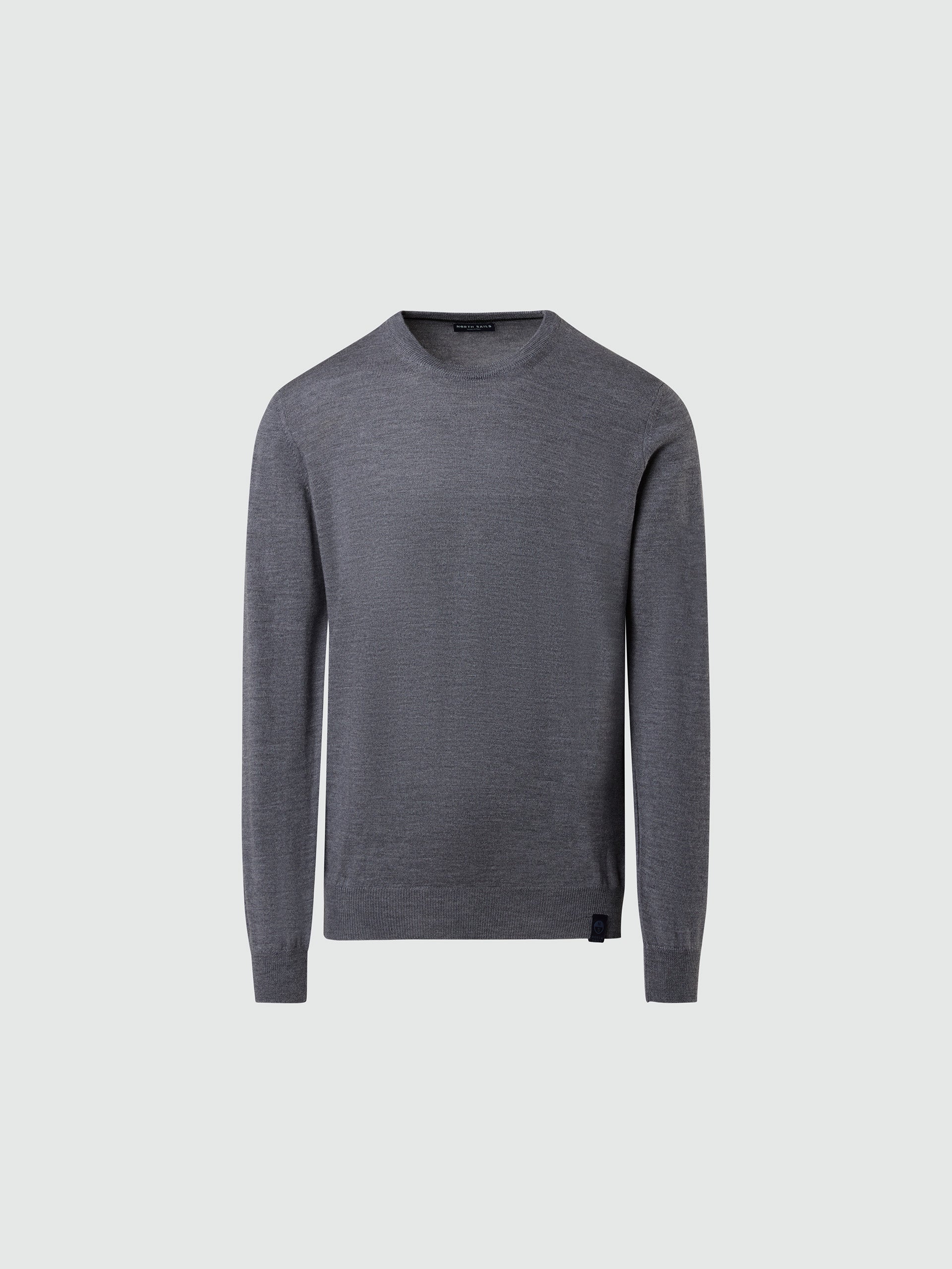 hover | Medium grey melange | crewneck-12gg-knitwear-699790