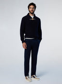 5 | Navy blue | shawl-neck-with-toggles-7gg-knitwear-699821